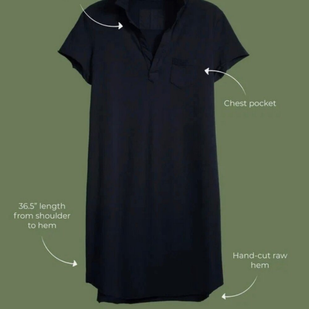 Frank & Eileen Lauren Polo Shirt Dress Black